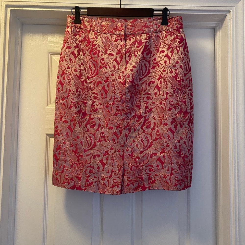 Elegant Pink Floral Skirt